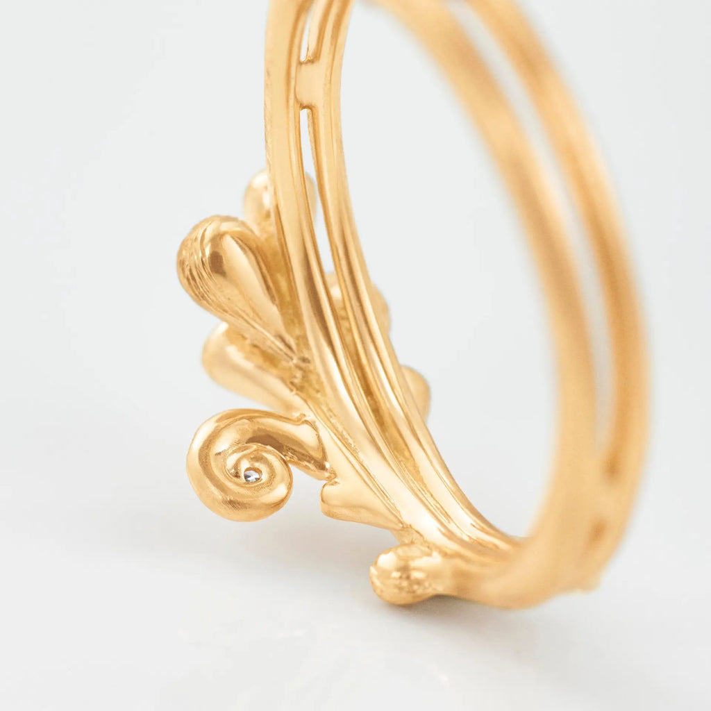 Ole Lynggaard Copenhagen BoHo gull ring med diamant