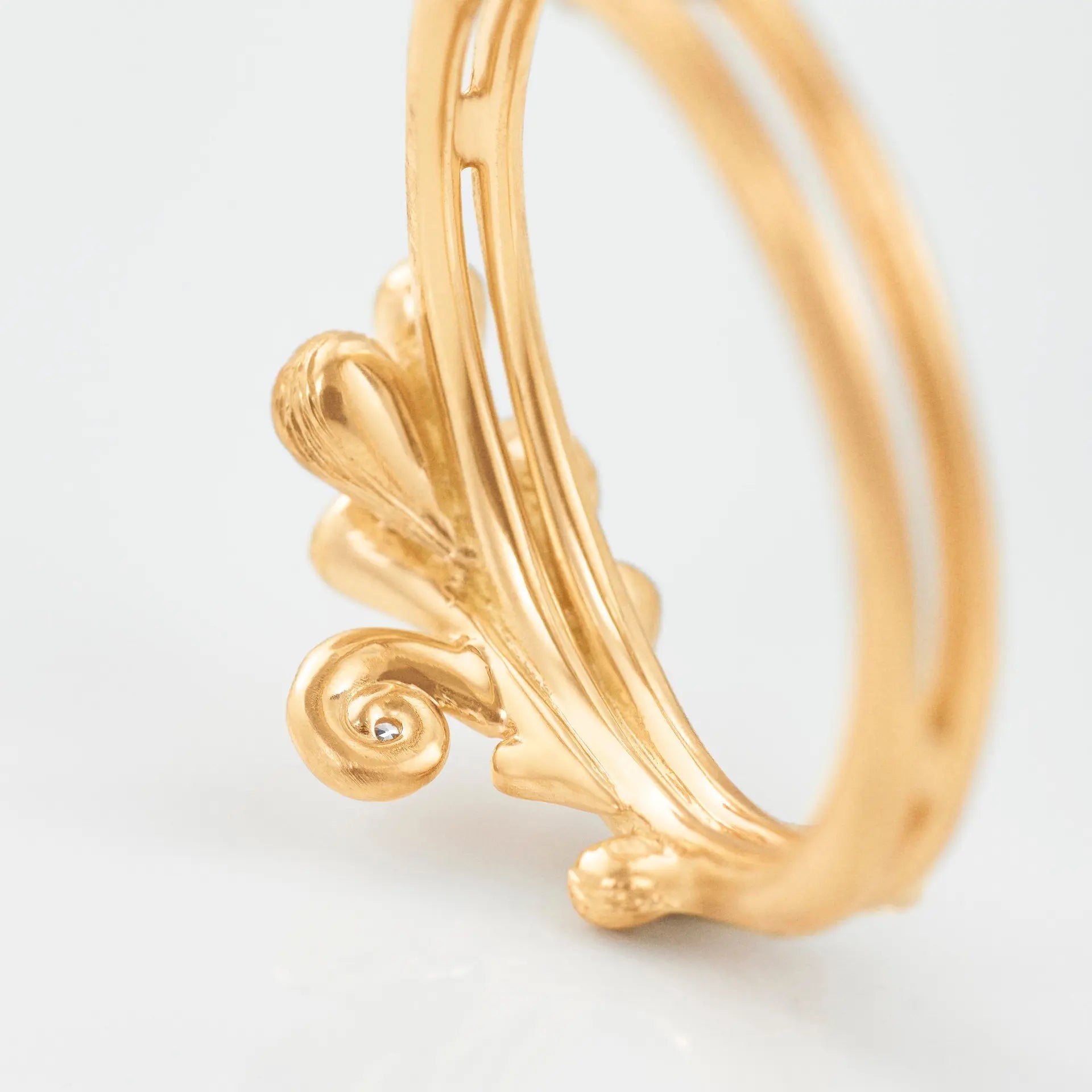 Ole Lynggaard Copenhagen BoHo gull ring med diamant