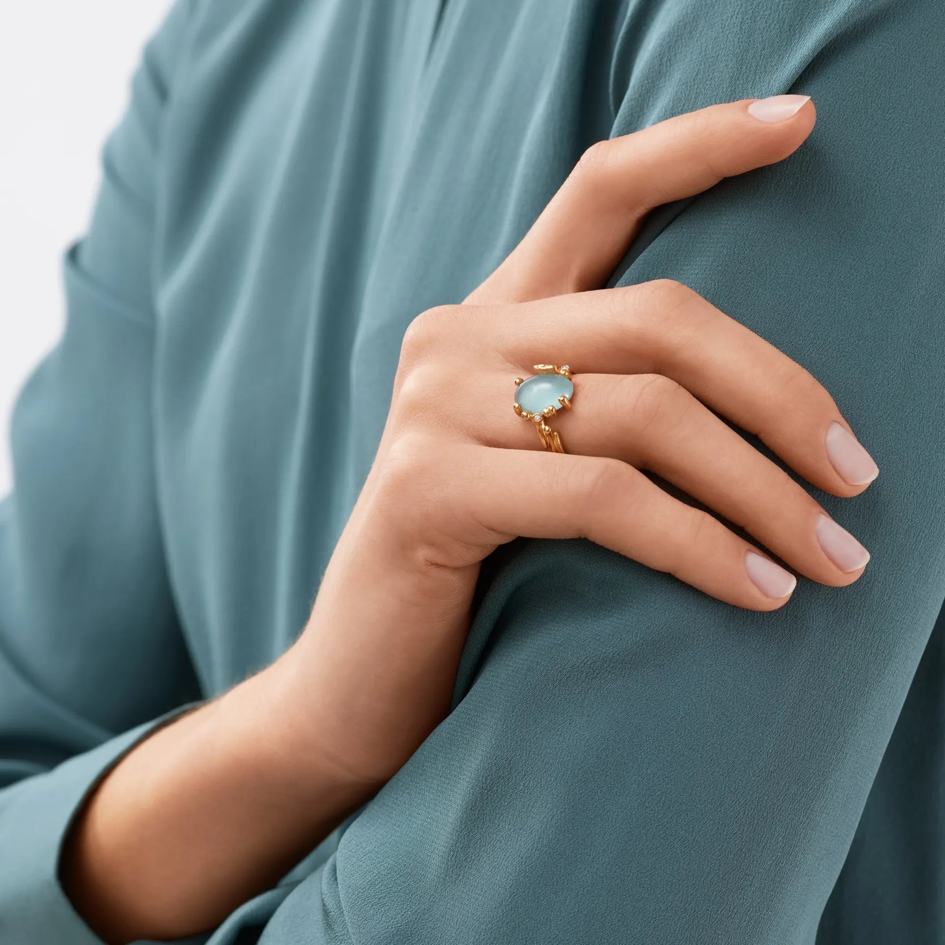 Ole Lynggaard Copenhagen BoHo ring liten med akvamarin