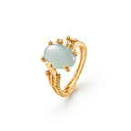 Ole Lynggaard Copenhagen BoHo ring liten med akvamarin, gull