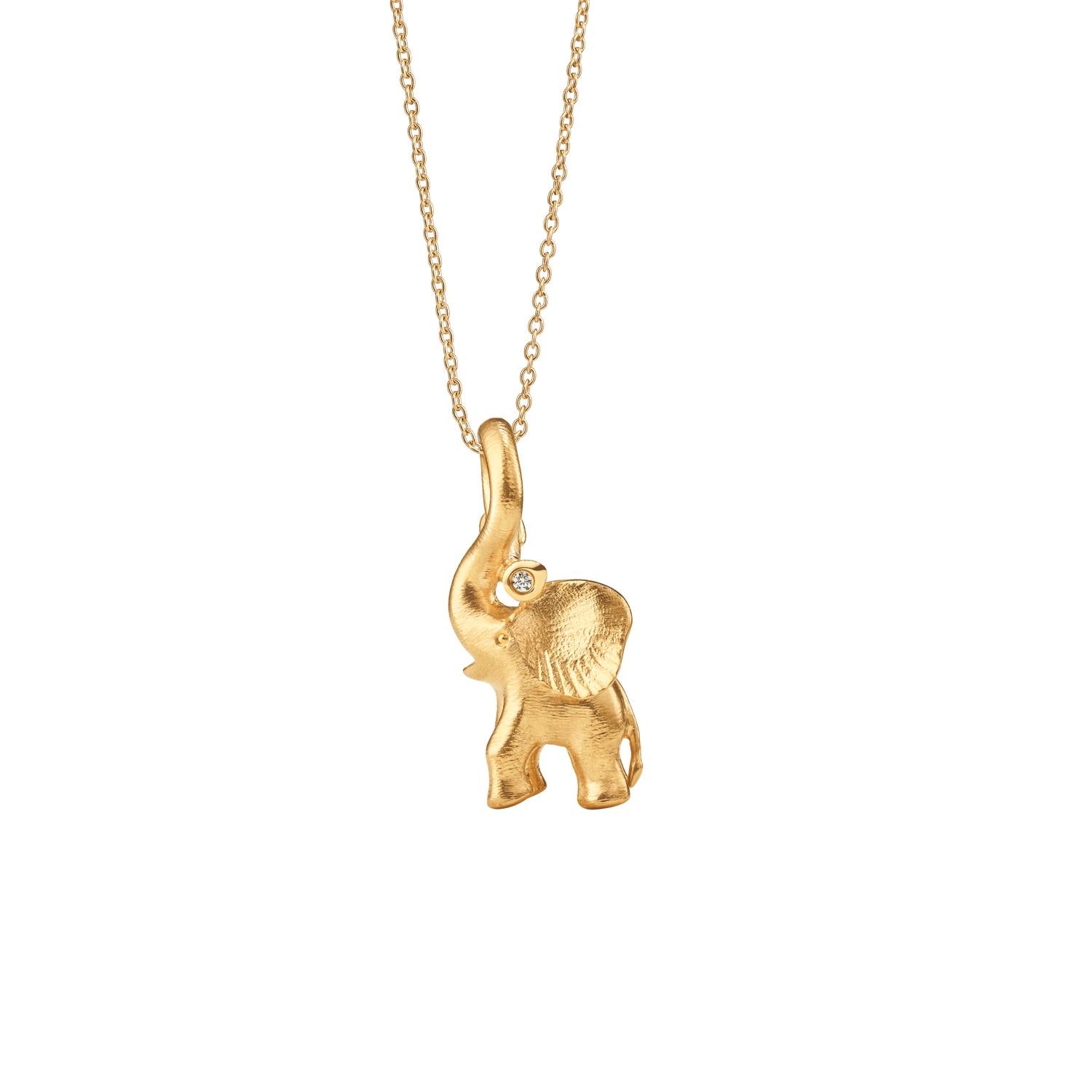 Ole Lynggaard Copenhagen Elefant Charm gull med diamant