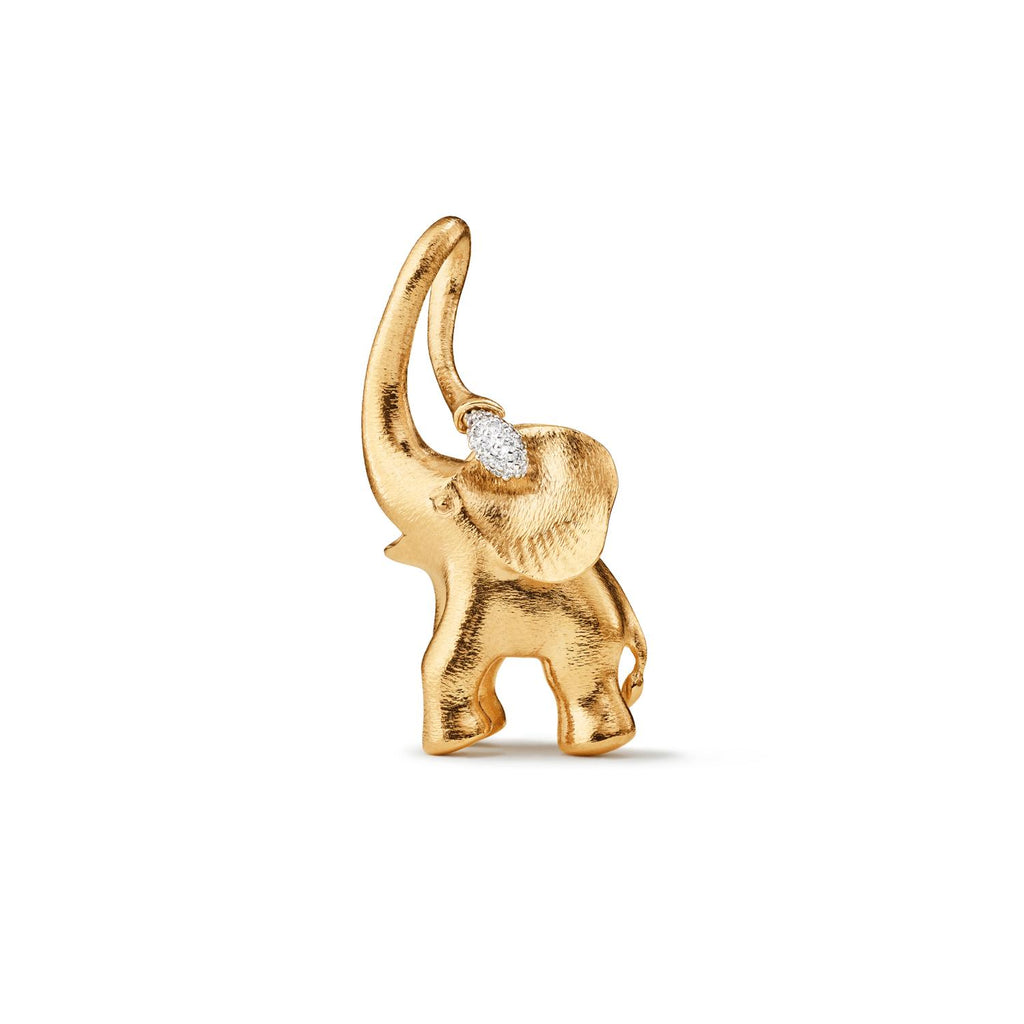 Ole Lynggaard Copenhagen Elefant stort anheng gull med diamant