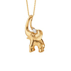 Ole Lynggaard Copenhagen Elefant stort anheng gull med diamant