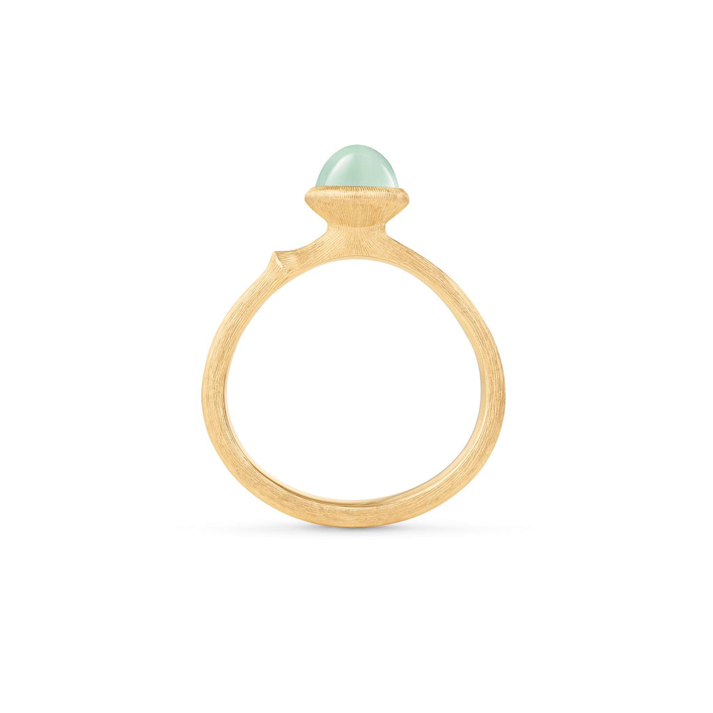 Ole Lynggaard Copenhagen Lotus ring 0 med akvamarin, gull
