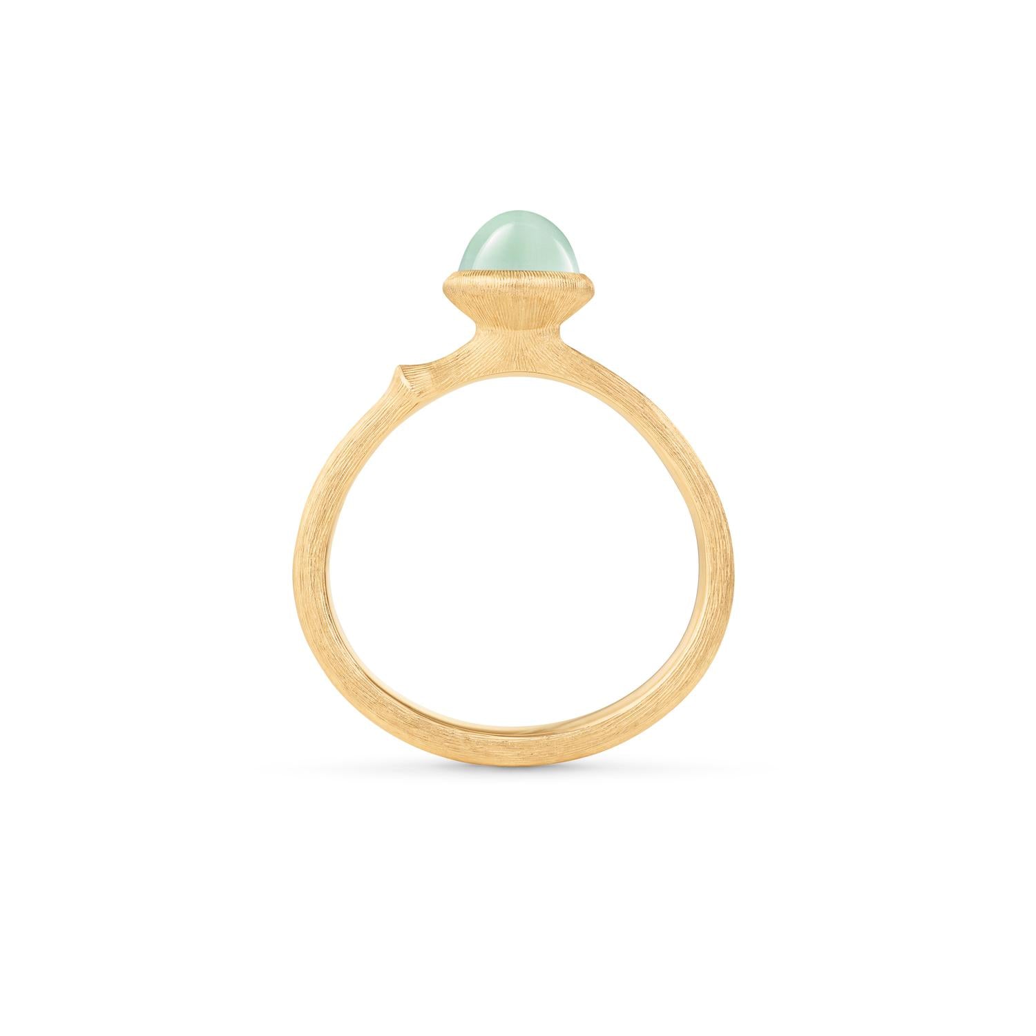 Ole Lynggaard Copenhagen Lotus ring 0 med akvamarin, gull