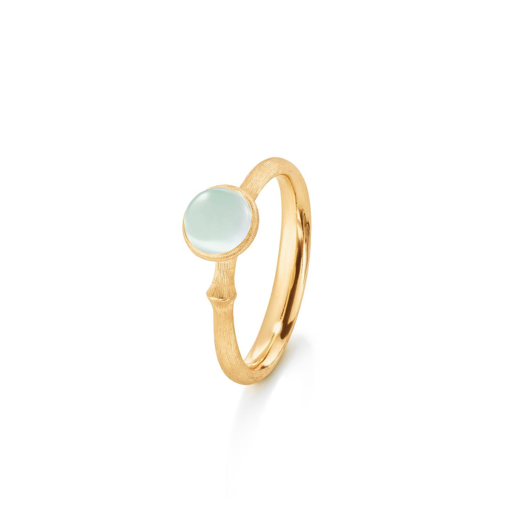 Ole Lynggaard Copenhagen Lotus ring 0 med akvamarin, gull