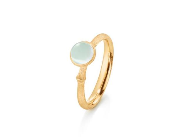 Ole Lynggaard Copenhagen Lotus ring 0 med akvamarin, gull