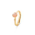 Ole Lynggaard Copenhagen Lotus ring 0 med blush månesten, gull