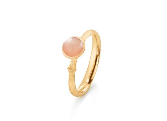 Ole Lynggaard Copenhagen Lotus ring 0 med blush månesten, gull