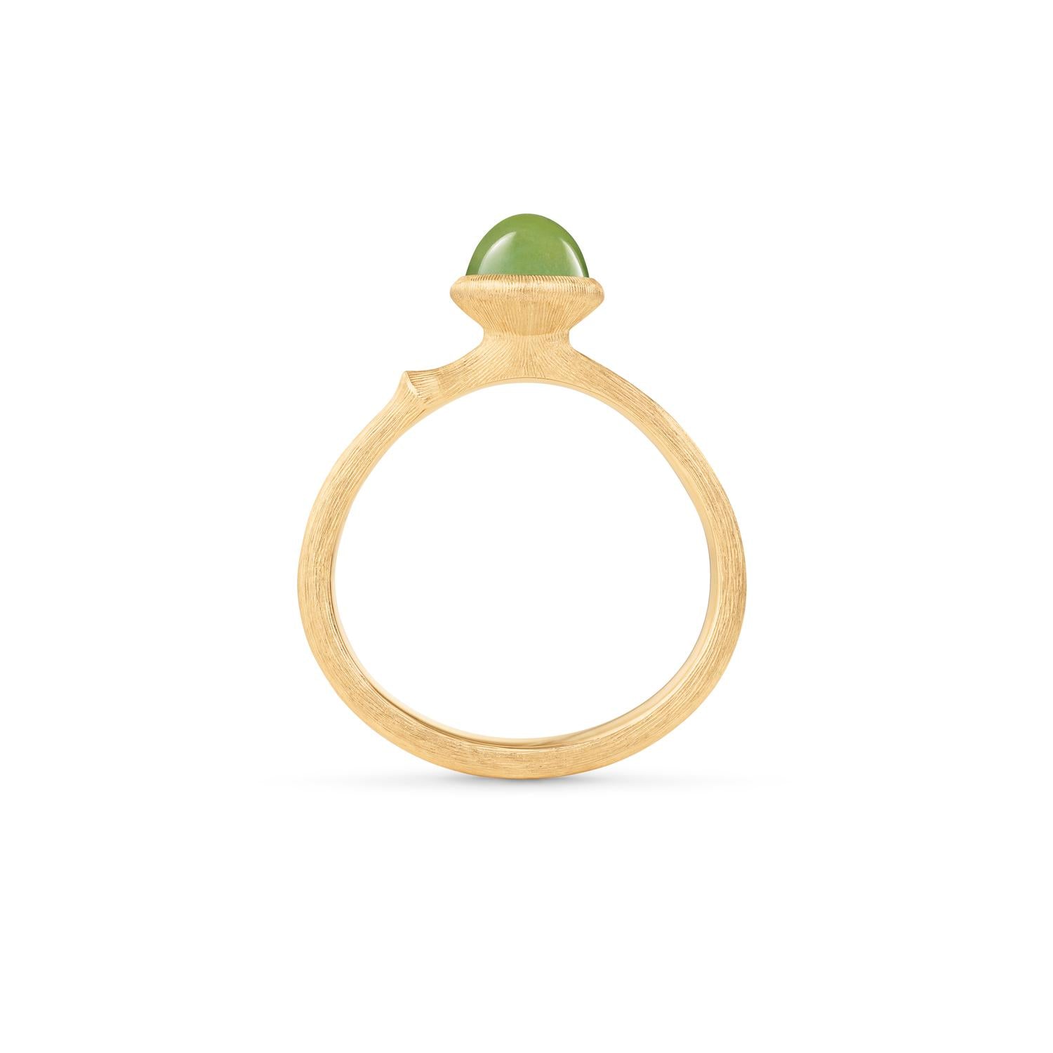 Ole Lynggaard Copenhagen Lotus ring 0 med serpentin, gull