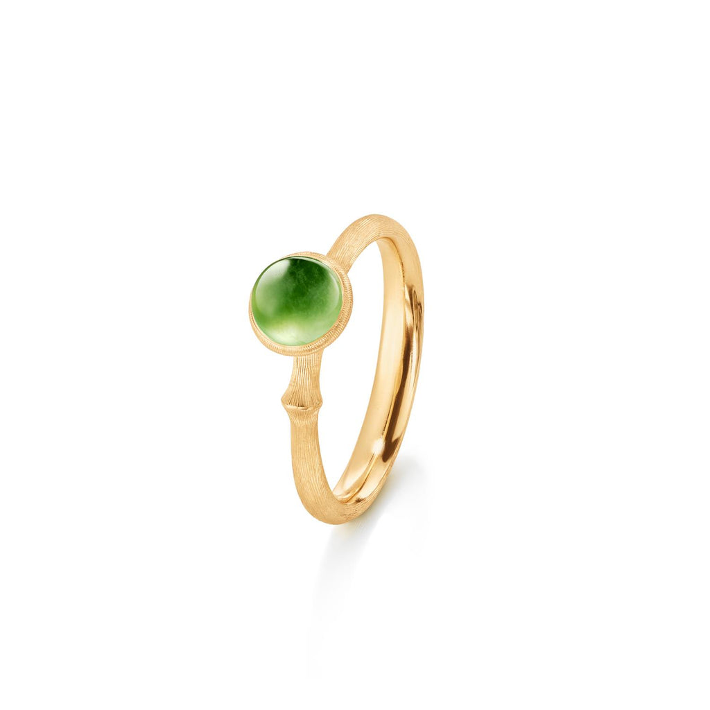 Ole Lynggaard Copenhagen Lotus ring 0 med serpentin, gull
