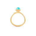 Ole Lynggaard Copenhagen Lotus ring 0 med turkis, gull