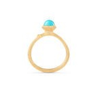 Ole Lynggaard Copenhagen Lotus ring 0 med turkis, gull
