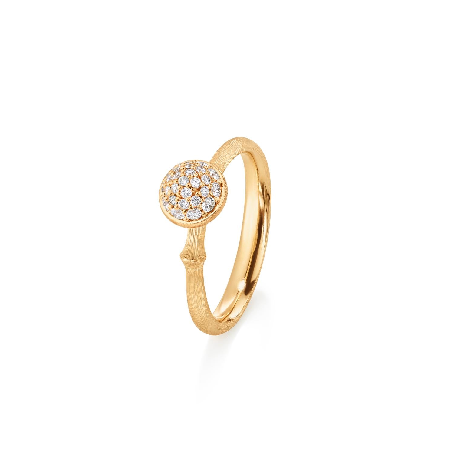 Ole Lynggaard Copenhagen Lotus ring 0 pavé, gull