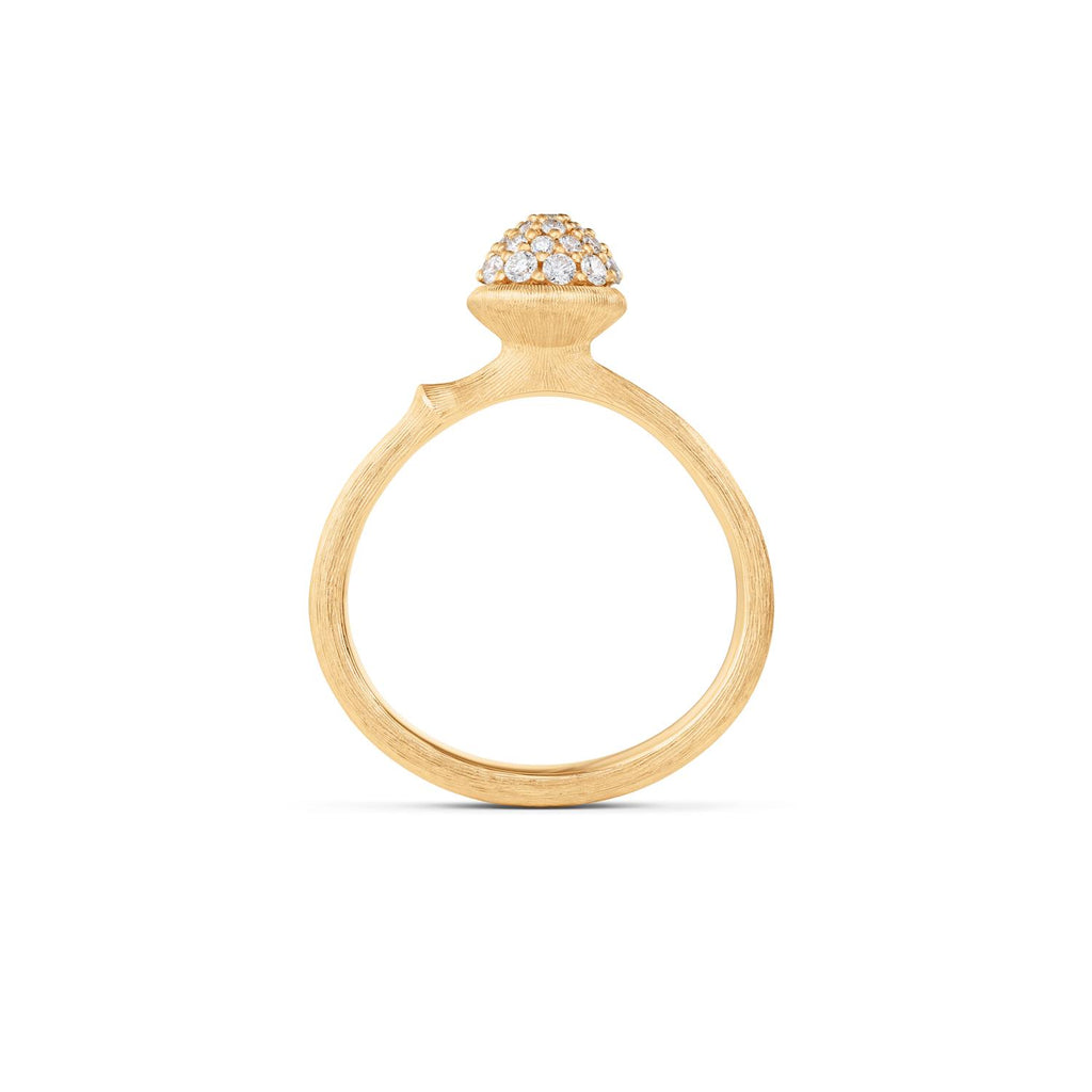 Ole Lynggaard Copenhagen Lotus ring 0 pavé, gull