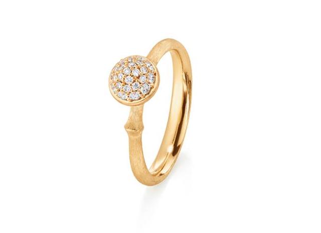Ole Lynggaard Copenhagen Lotus ring 0 pavé, gull