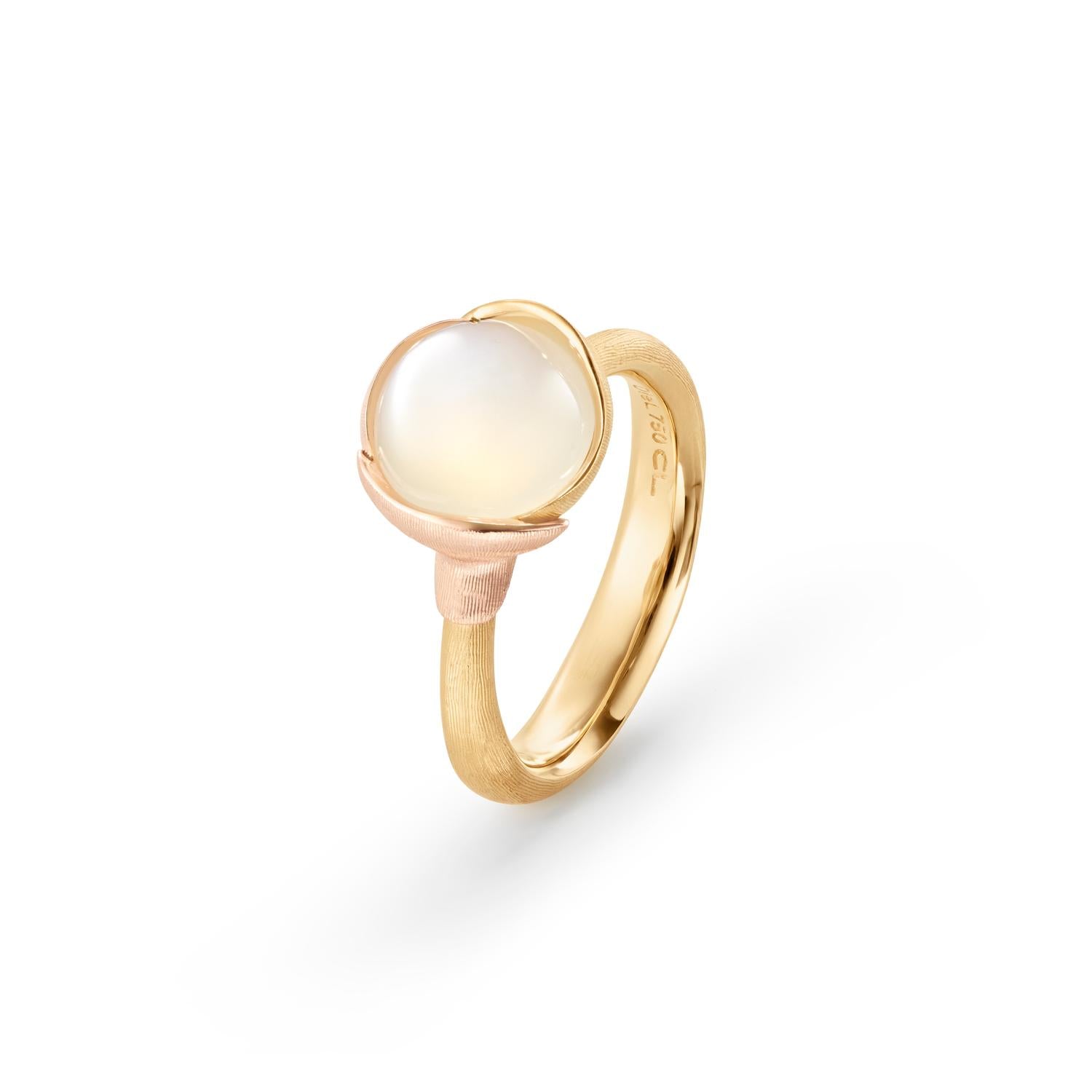Ole Lynggaard Copenhagen Lotus ring 1 Hvit Månesten, gull