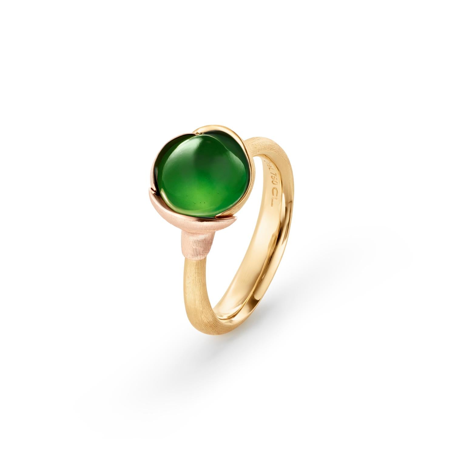 Ole Lynggaard Copenhagen Lotus ring 1 med serpentin, gull