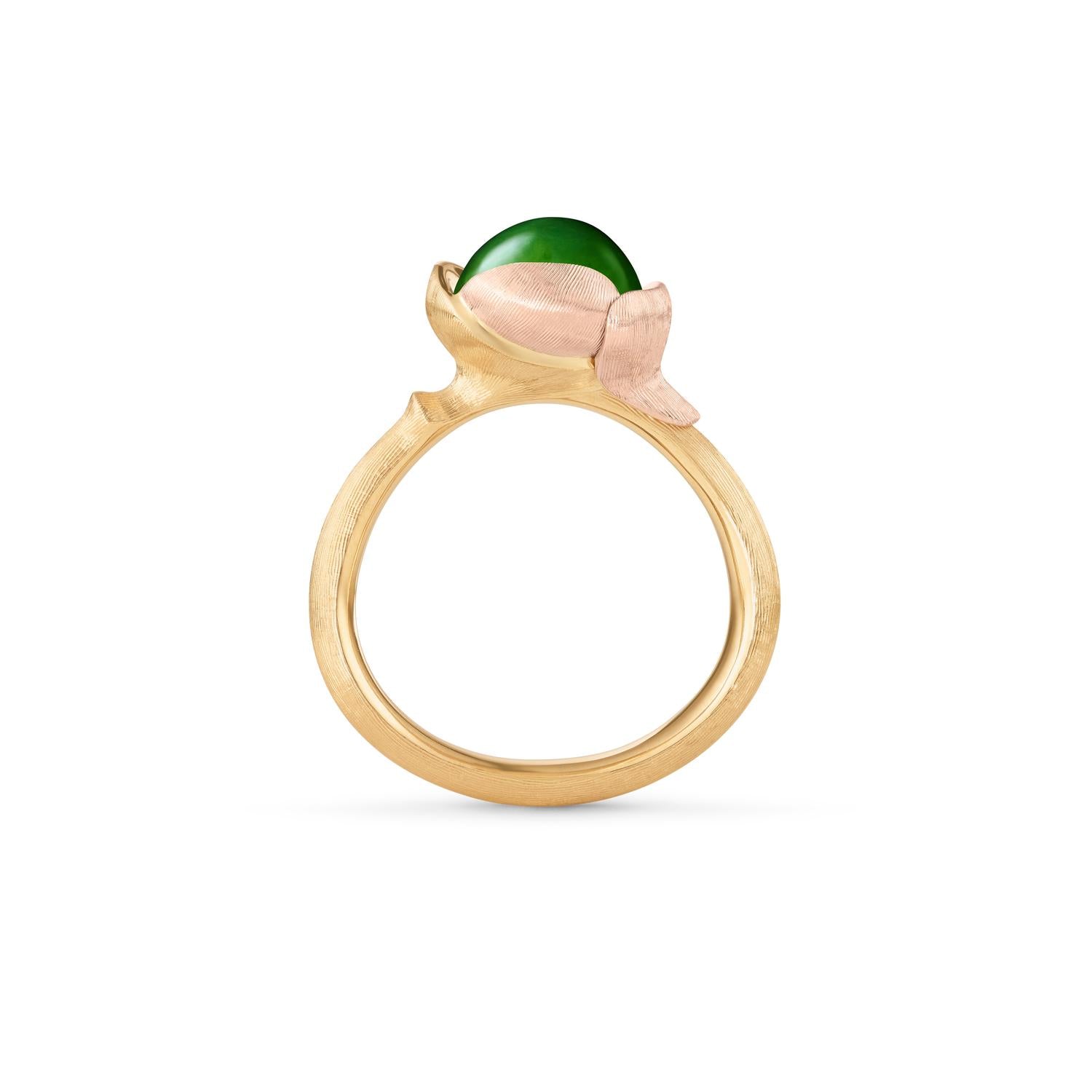 Ole Lynggaard Copenhagen Lotus ring 1 med serpentin, gull