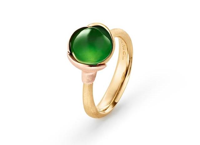 Ole Lynggaard Copenhagen Lotus ring 1 med serpentin, gull