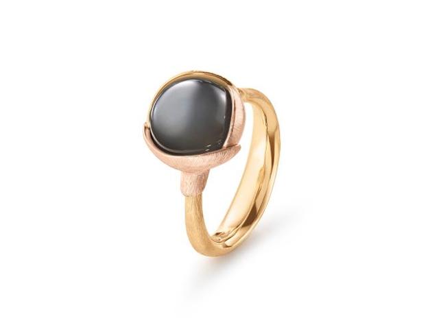 Ole Lynggaard Copenhagen Lotus ring 2 med grå månesten, gull