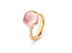 Ole Lynggaard Copenhagen Lotus ring 2 med rosenkvarts, gull