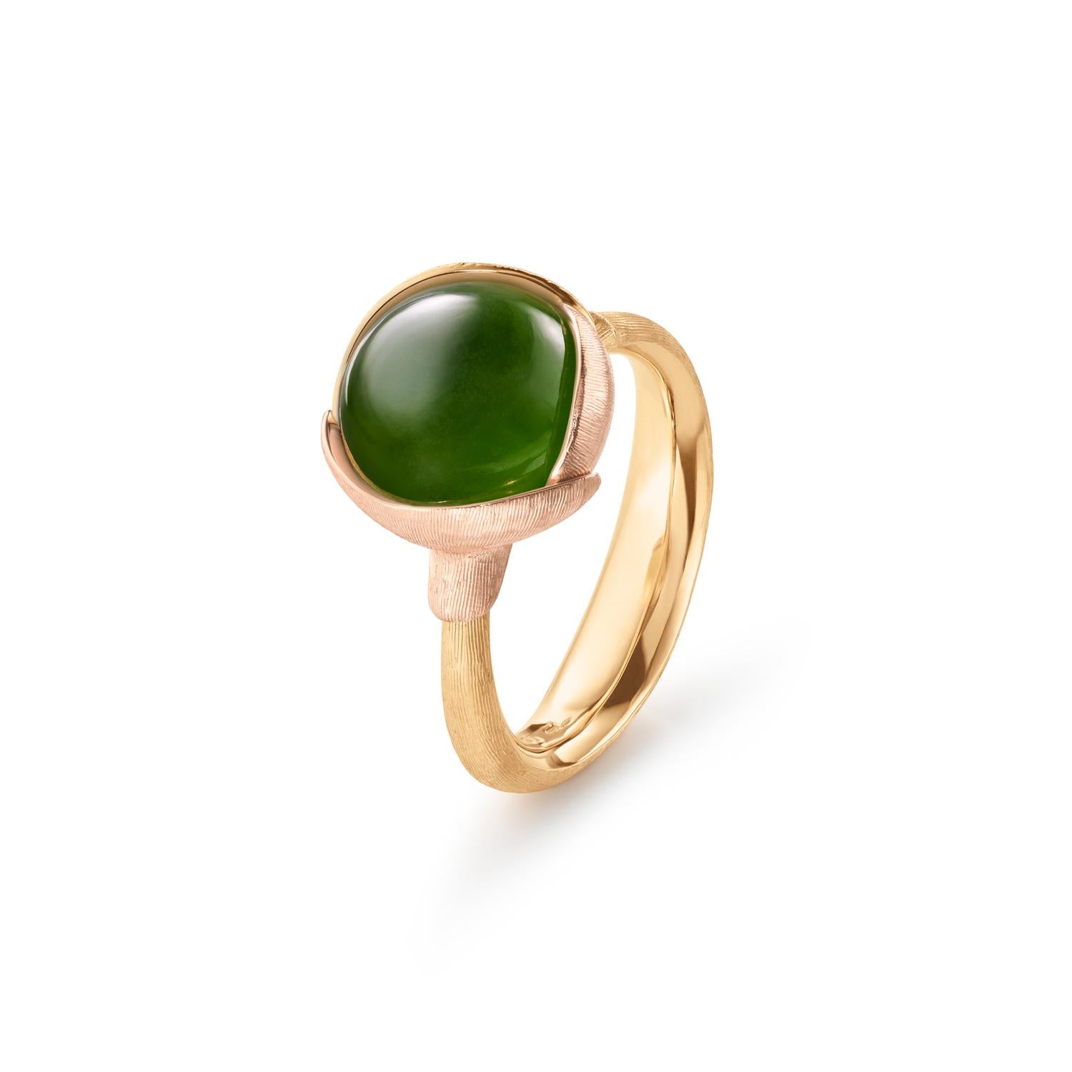 Ole Lynggaard Copenhagen Lotus ring 2 med serpentin, gull