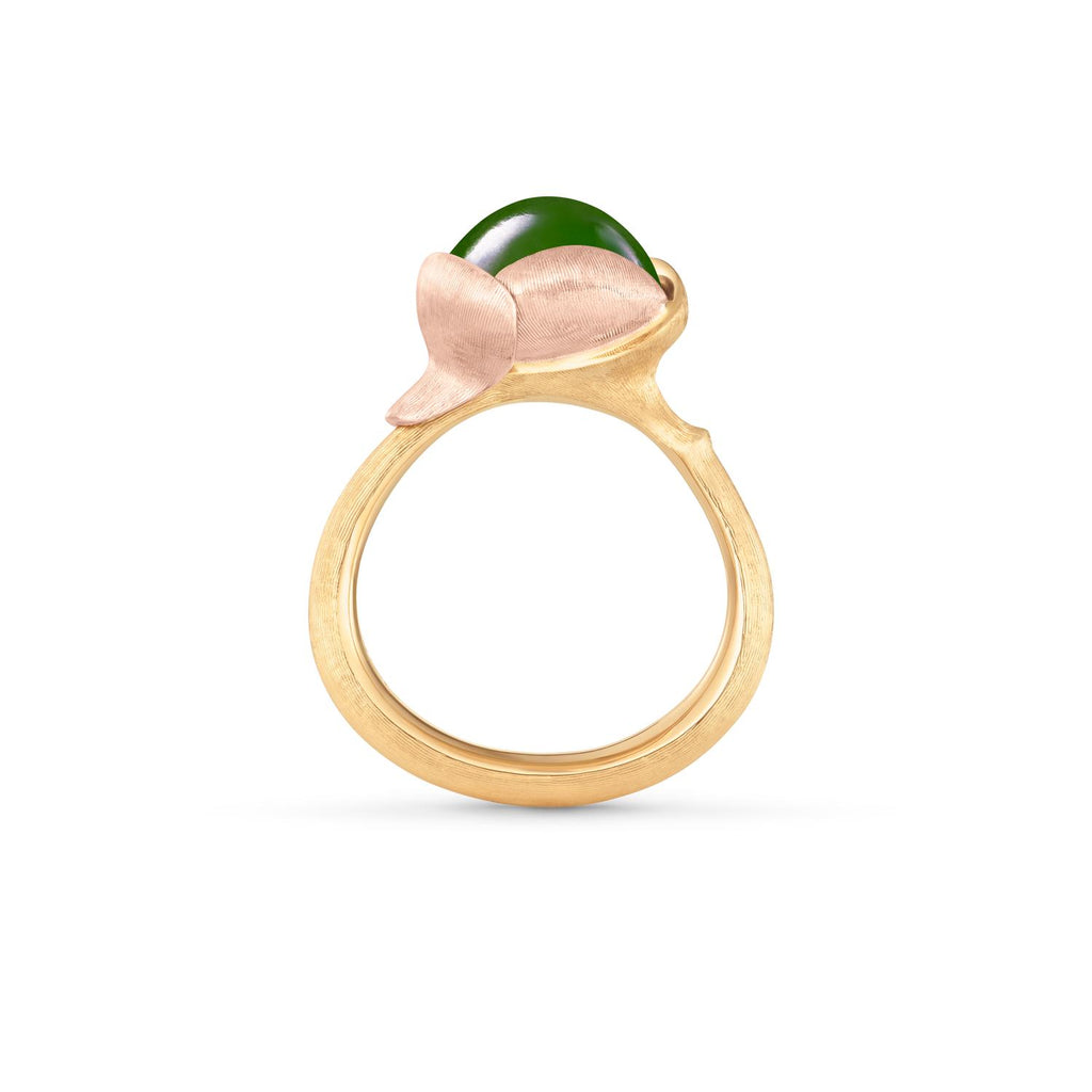 Ole Lynggaard Copenhagen Lotus ring 2 med serpentin, gull