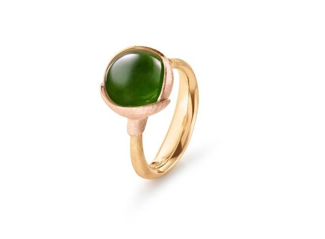 Ole Lynggaard Copenhagen Lotus ring 2 med serpentin, gull