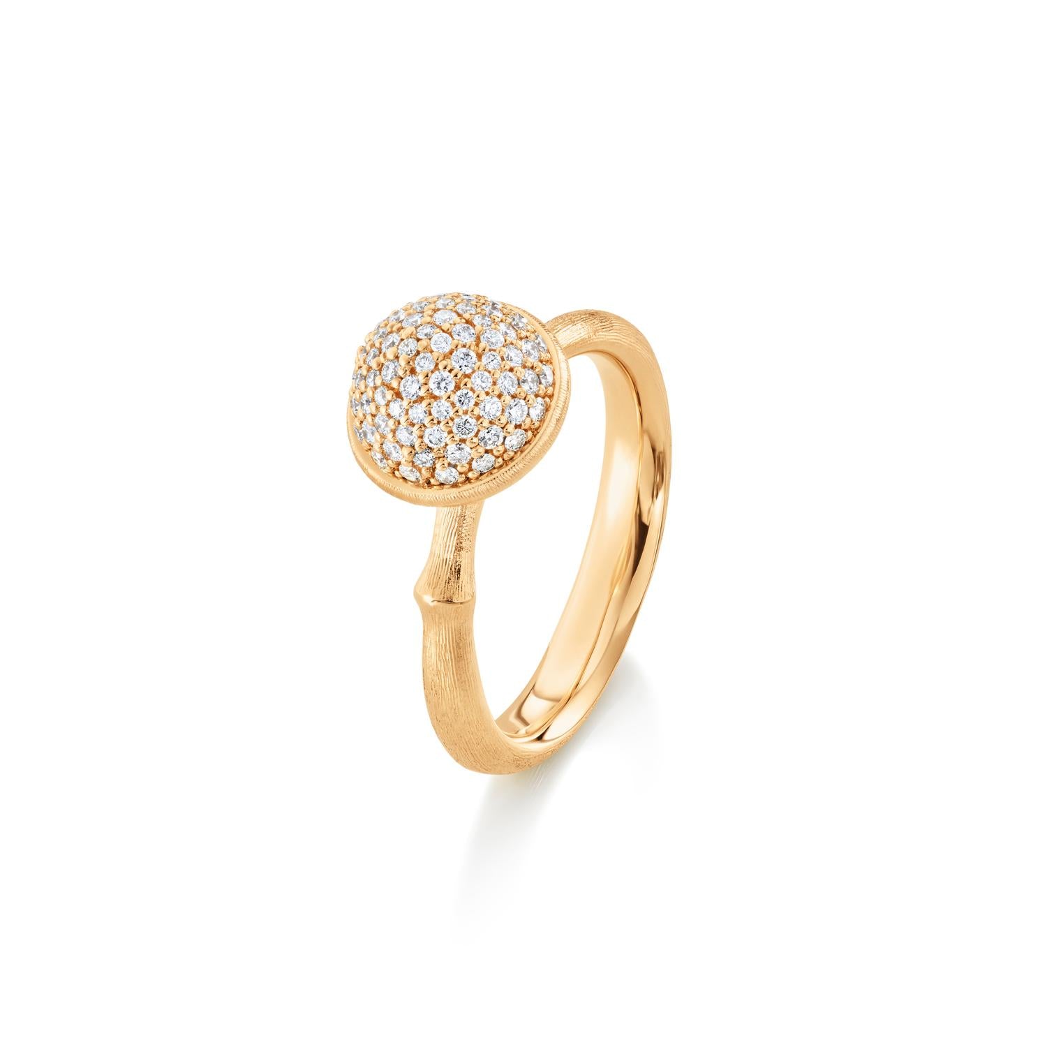 Ole Lynggaard Copenhagen Lotus ring medium pavé, gull
