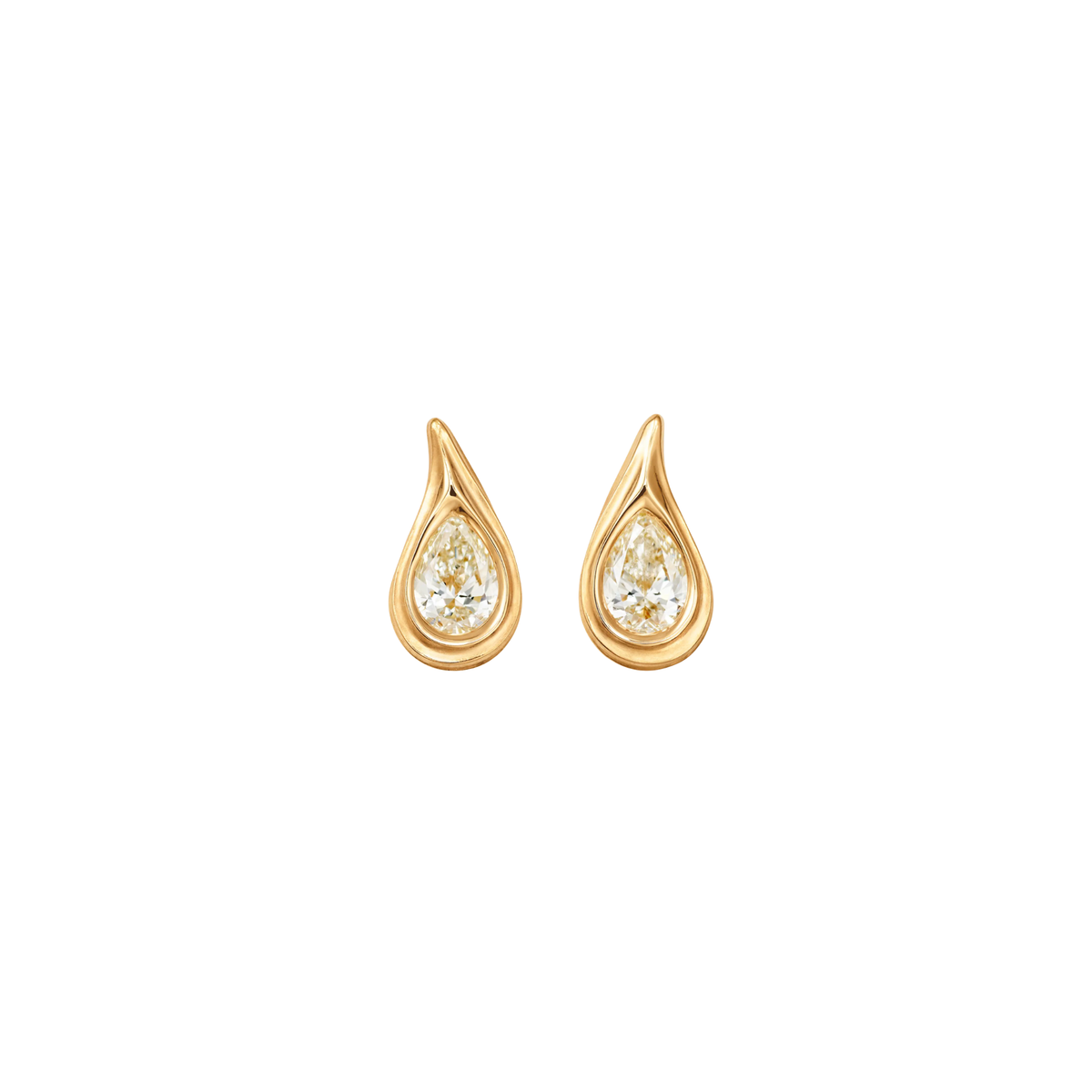 Ocean Drops solitaire øredobber 0,60 ct, gull