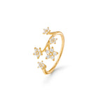 Ole Lynggaard Copenhagen Shooting Stars ring med stjerner, gull og diamanter