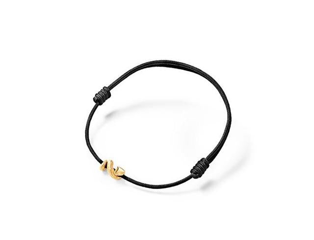 Ole Lynggaard Copenhagen Snakes armbånd mini charm sort, gull