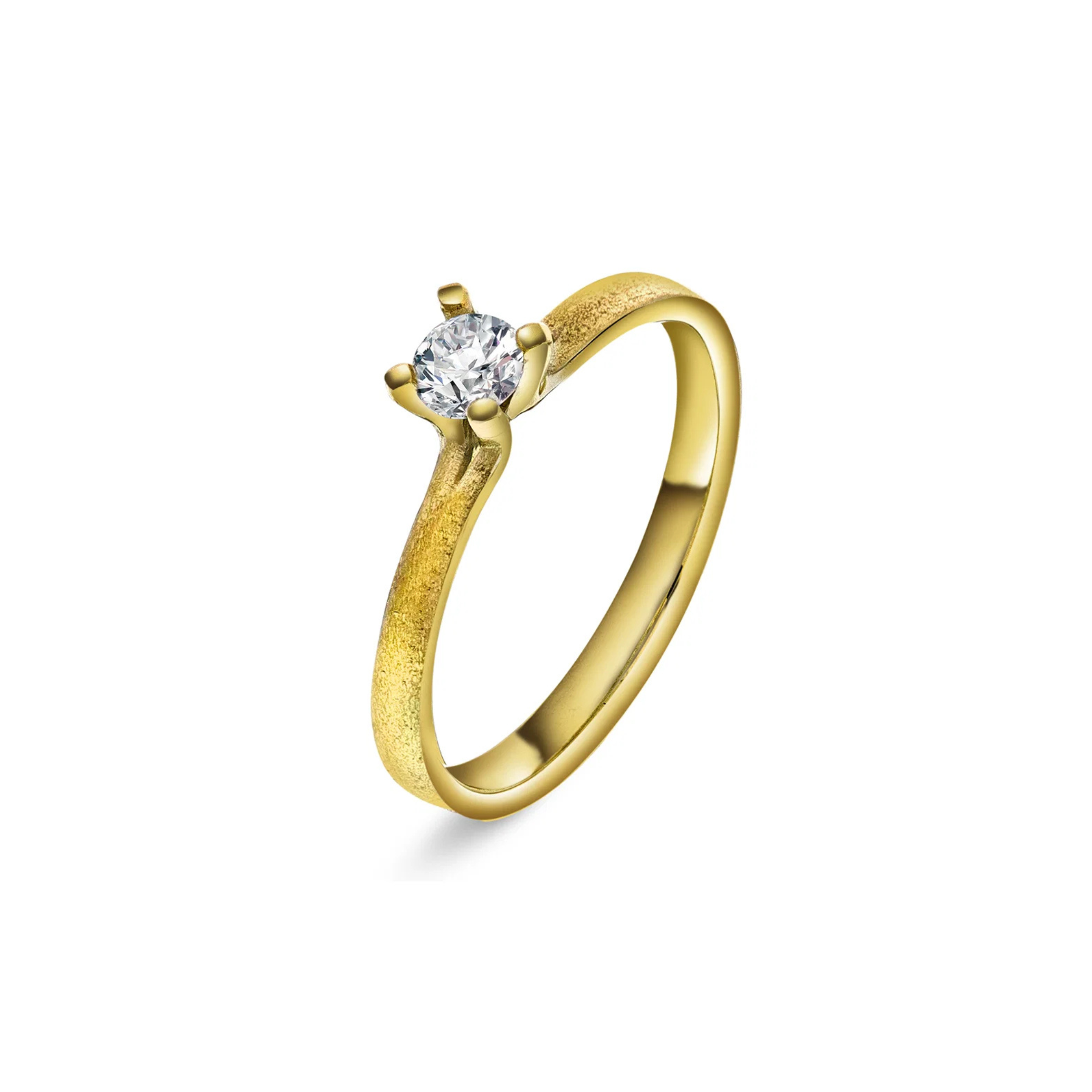Polaris ring med 0,20 ct diamant, gull