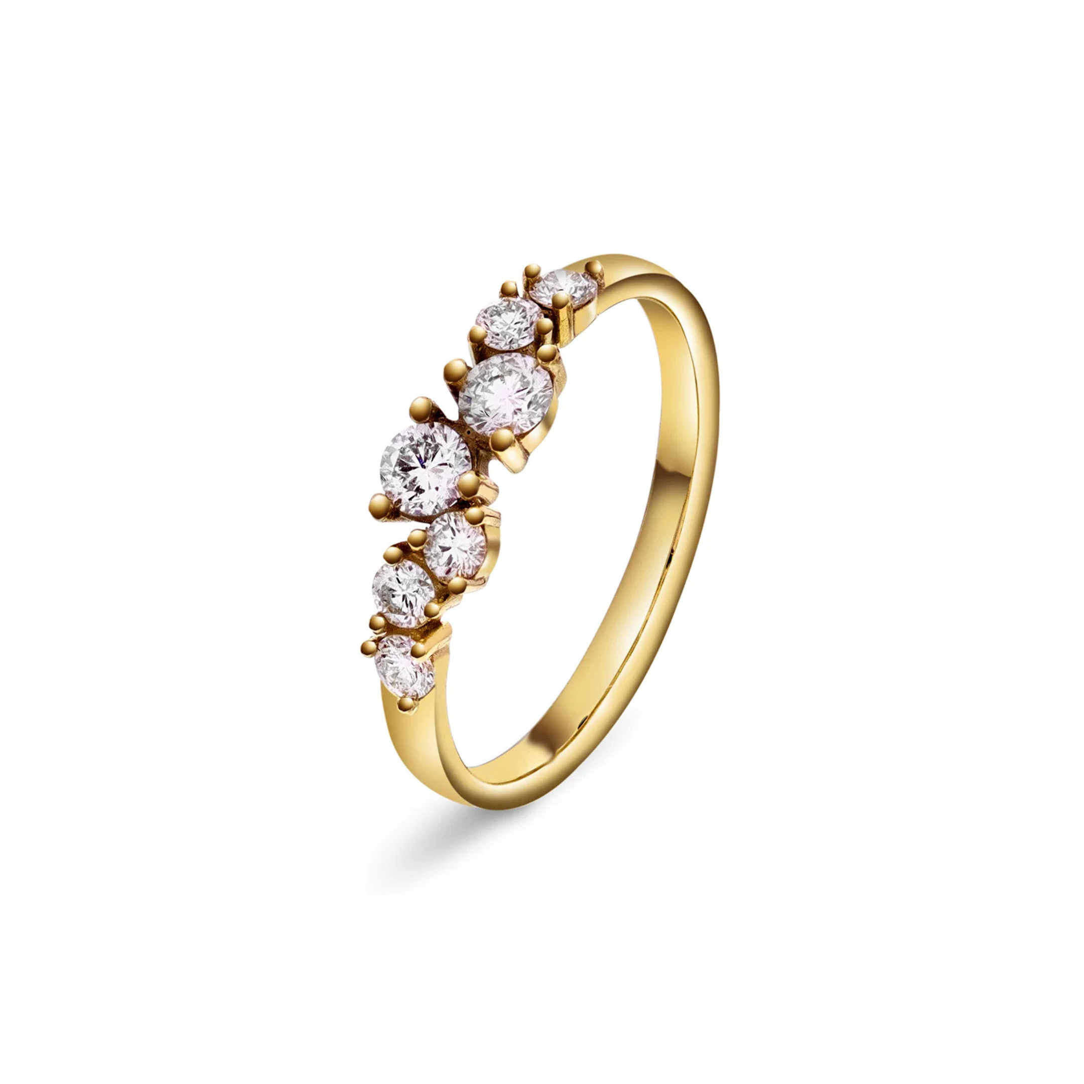 Ring med 0,55ct diamanter, gull