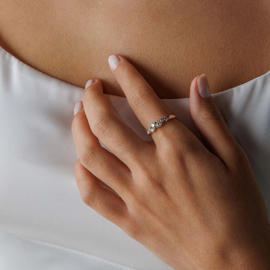 Ring med 0,55ct diamanter, gull