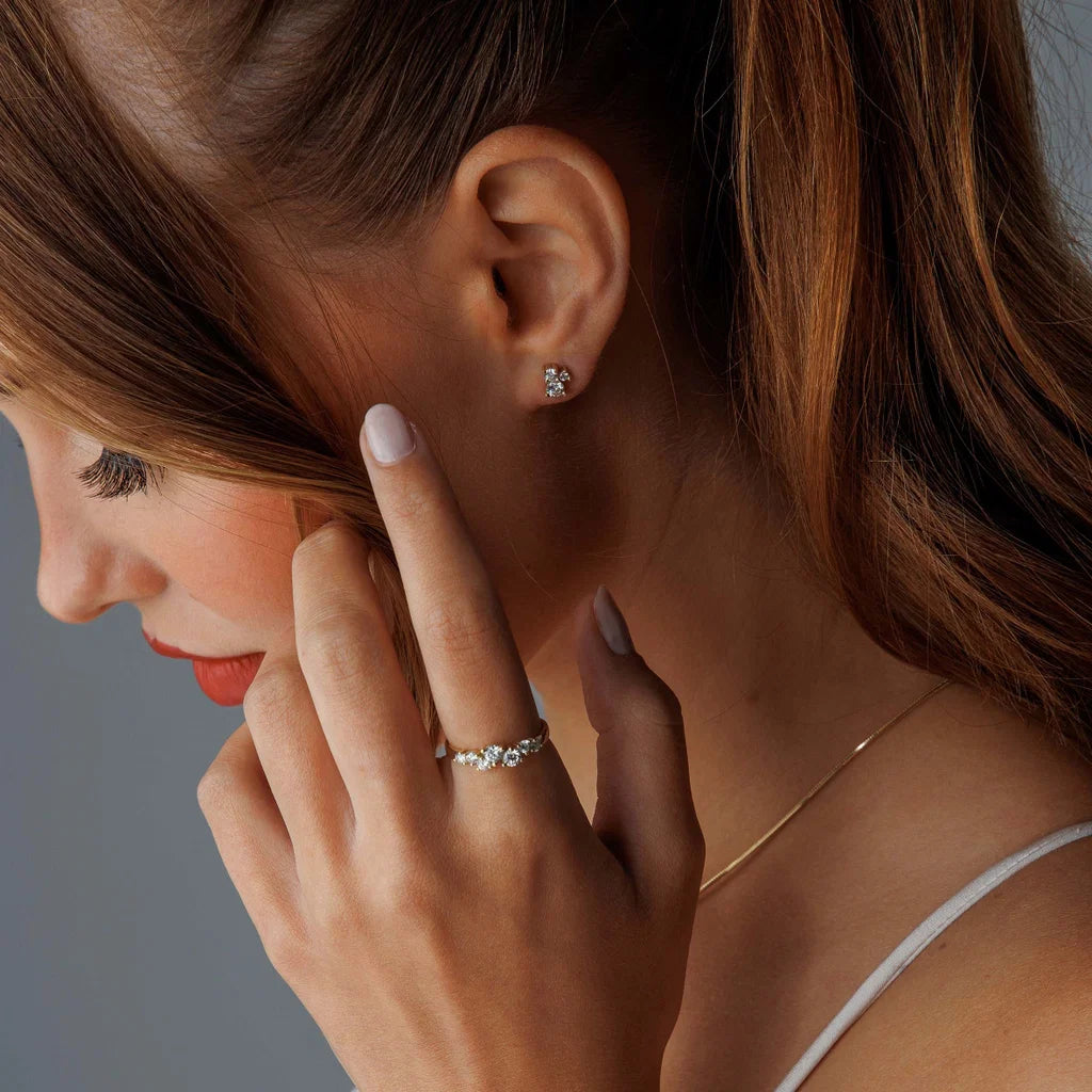 Ring med 0,55ct diamanter, gull