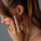 Ring med 0,55ct diamanter, gull