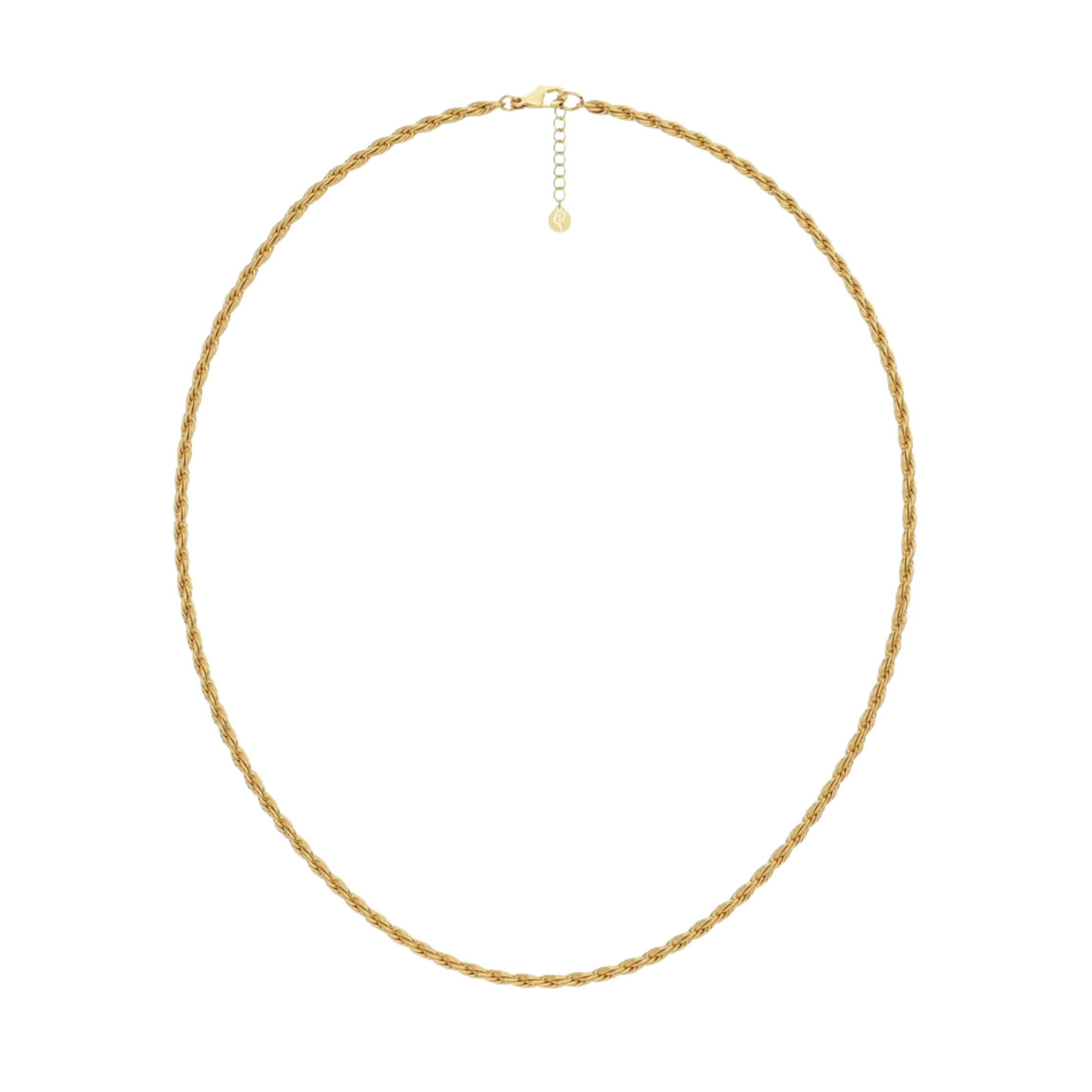 Rope Chain halskjede, forgylt stål