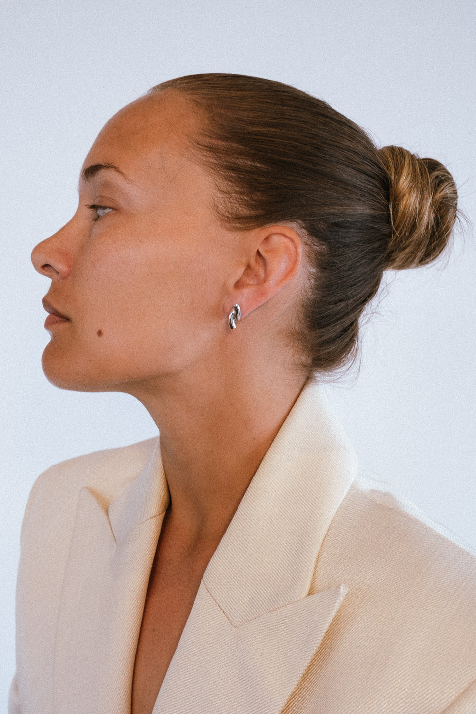 Rose Studs øredobber, sølv