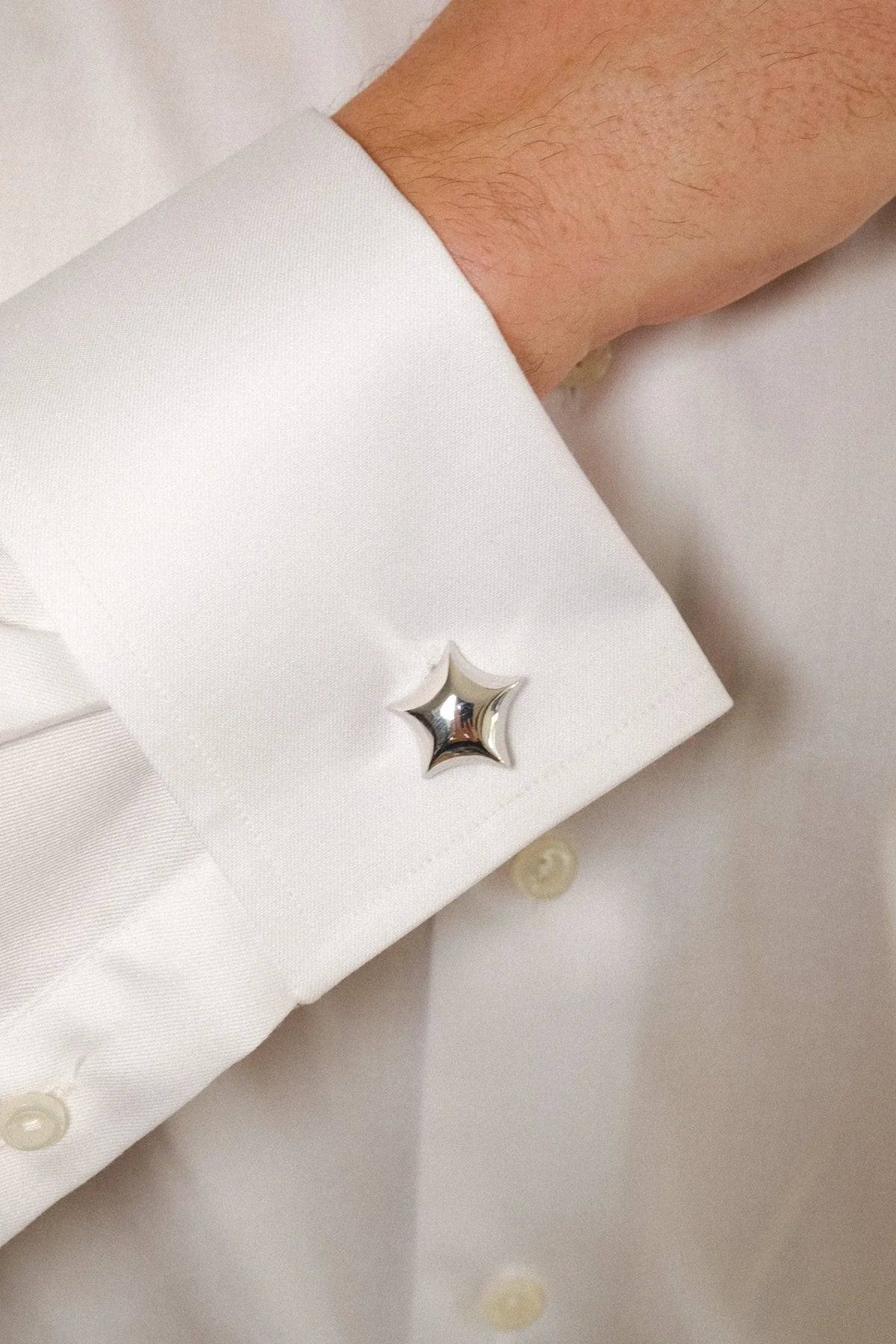 Star mansjettknapper, sølv