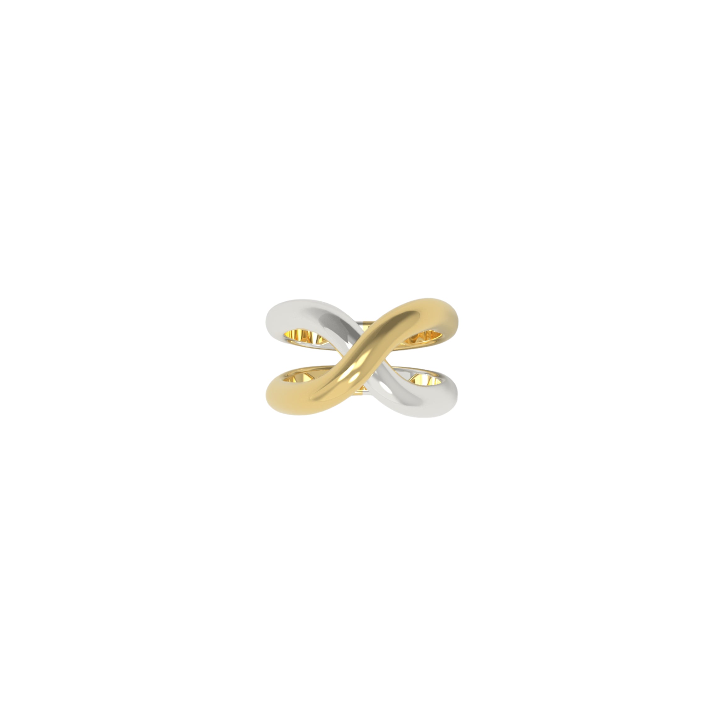 Thorn Double Mix ring, sølv og gull