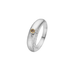 Waldorf slim ring med diamant, sølv