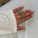 Waldorf slim ring med diamant, sølv2