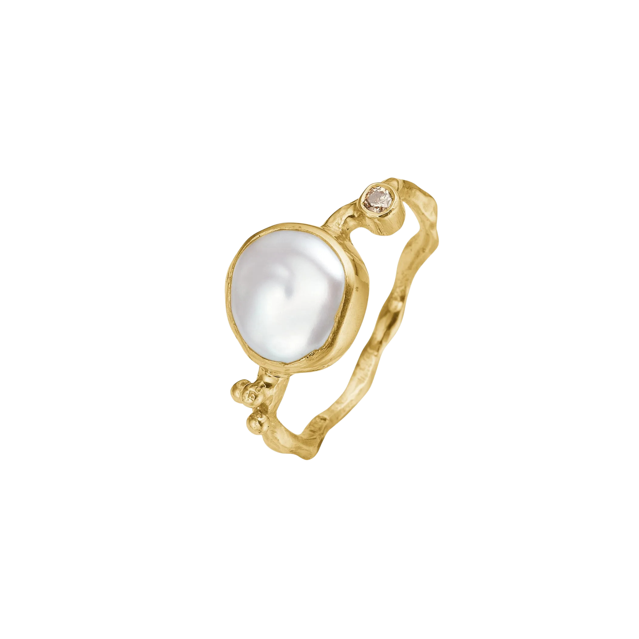 Zenith ring, gull med diamant