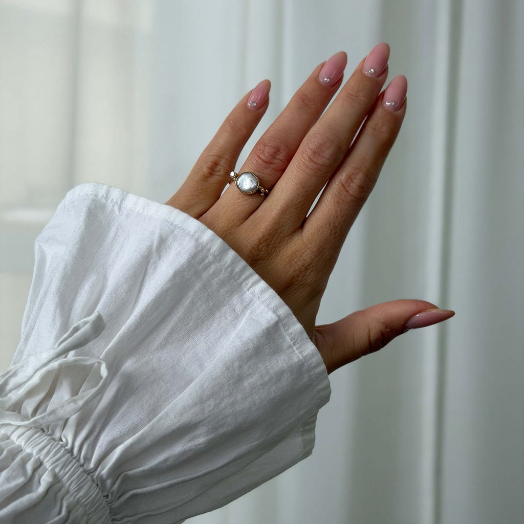 By Birdie Zenith ring, gull med diamant