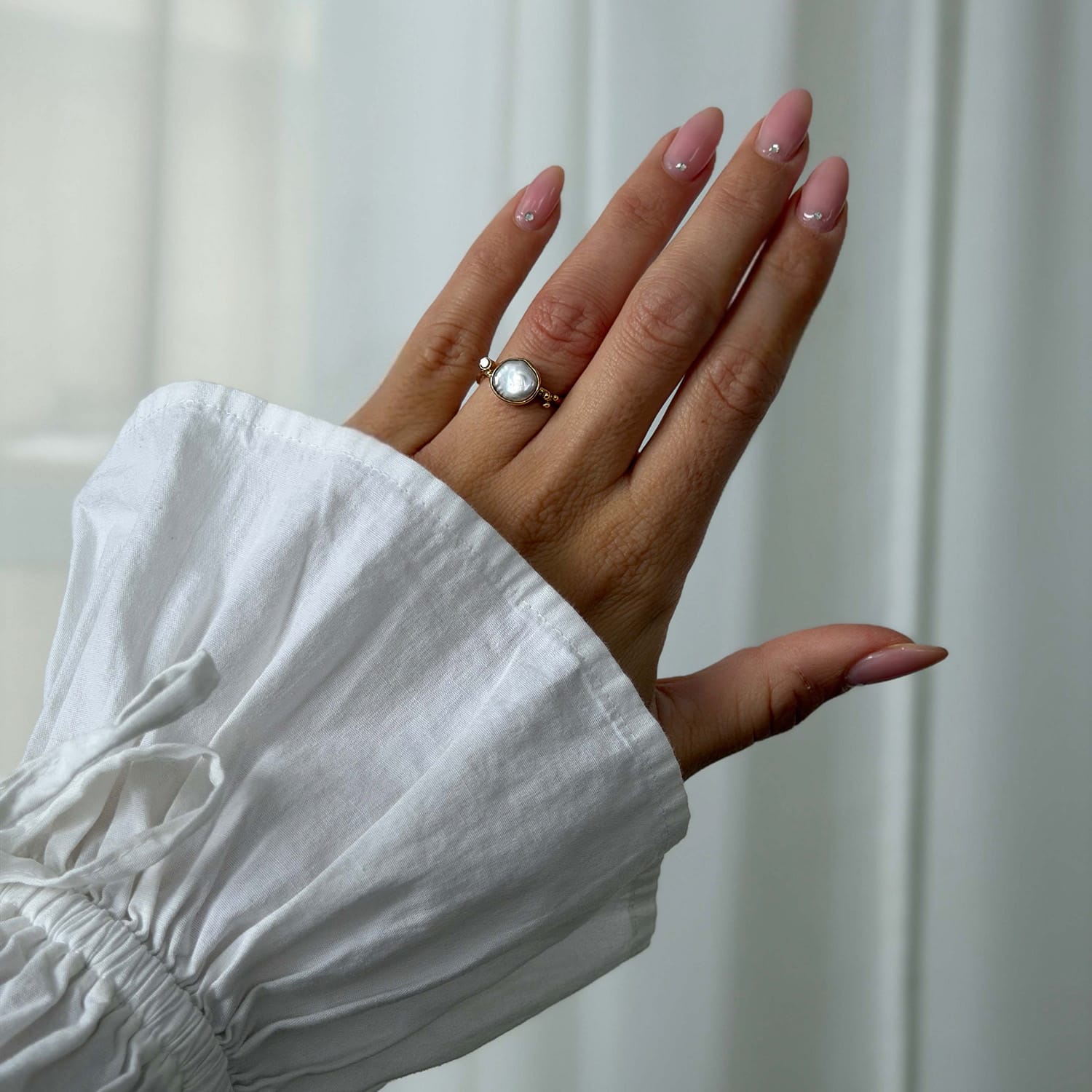 By Birdie Zenith ring, gull med diamant