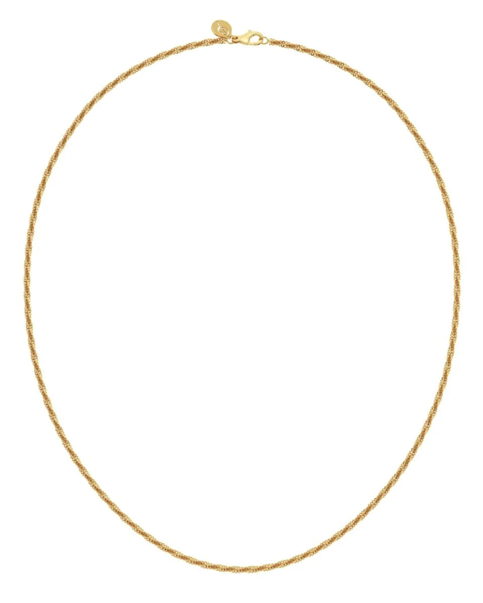 Edblad Tinsel halskjede i forgylt stål - 45 cm