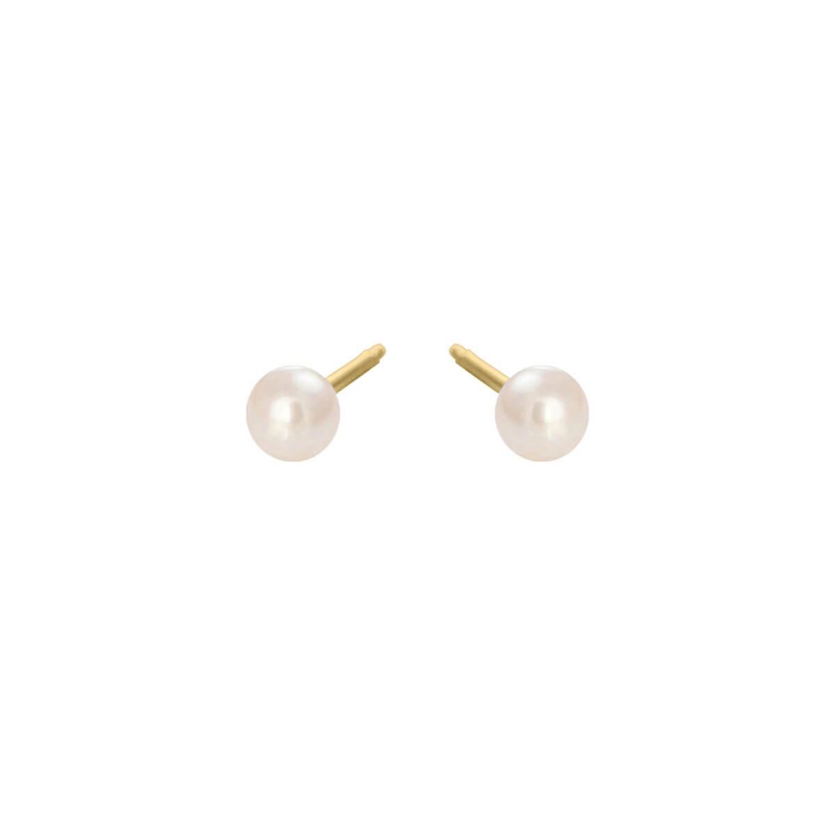 Øredobber Med 5-5½ mm Japansk Akoya Kulturperle, 14 Karat Gull