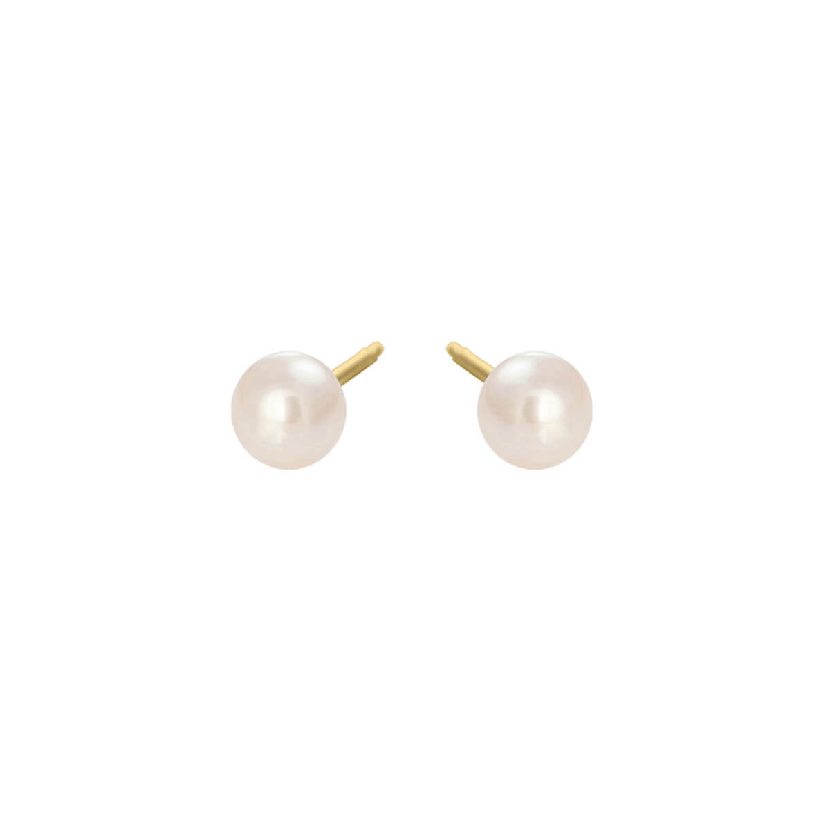 Øredobber Med 6-6½ mm Japansk Akoya Kulturperle, 14 Karat Gull